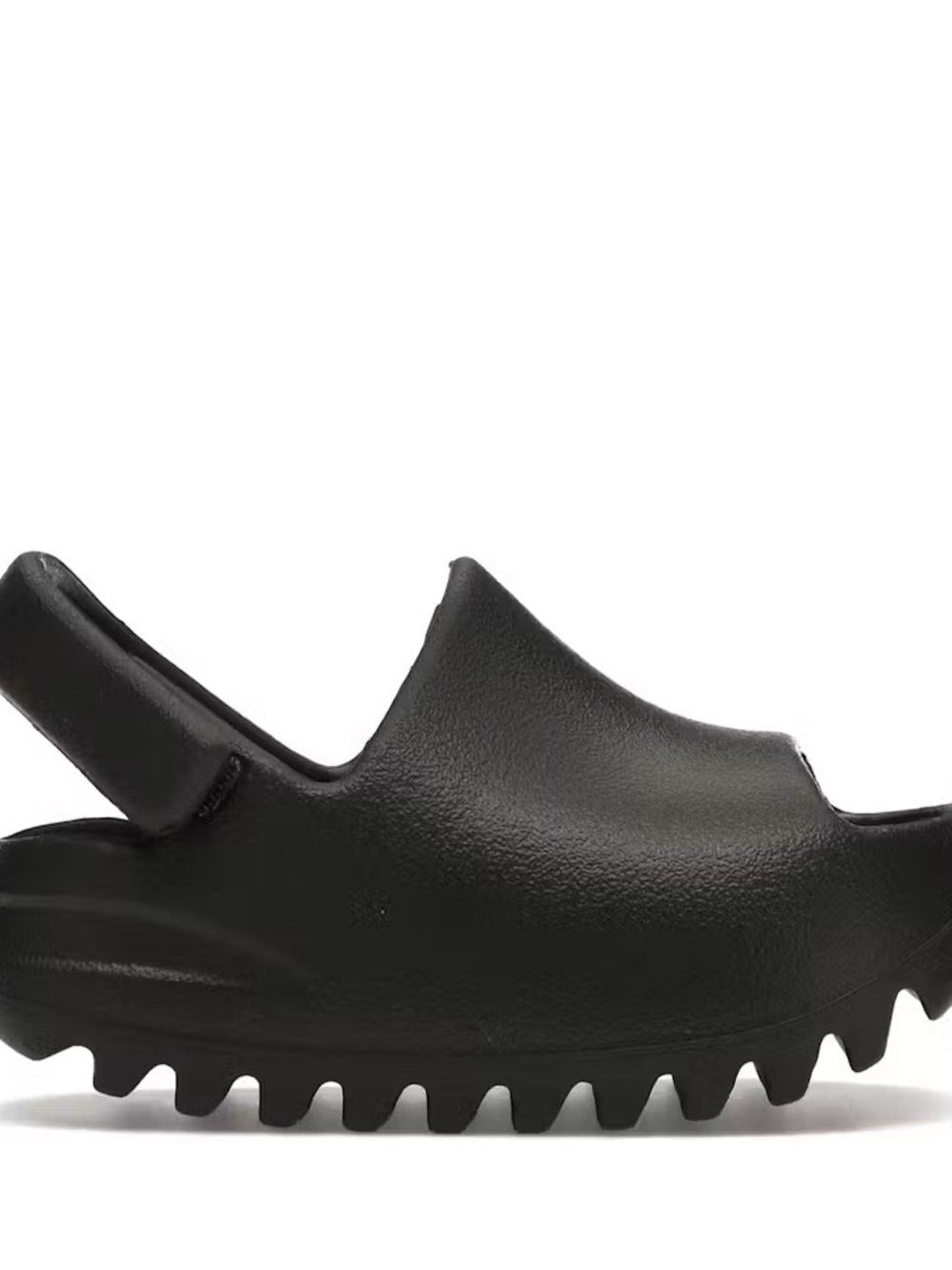 Yeezy Kids Matte Black Slip-On Sandal with Lugged Sole
